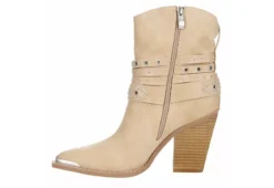 Michael By Michael Shannon Womens Dottie Western Boot - Beige -Shoe Sales Store US 01 302820 03