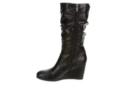 Lauren Blakwell Womens Johanna Wide Calf Wedge Boot - Black -Shoe Sales Store US 01 302867 03