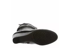 Lauren Blakwell Womens Johanna Wide Calf Wedge Boot - Black -Shoe Sales Store US 01 302867 06