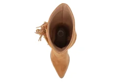 Journee Collection Womens Hartly Fringed Wide Calf Dress Boot - Tan -Shoe Sales Store US 01 303180 05