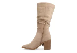 Journee Collection Womens Hartly Fringed Extra Wide Calf Dress Boot - Taupe -Shoe Sales Store US 01 303183 03