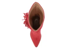 Journee Collection Womens Hartly Fringed Extra Wide Calf Dress Boot - Red -Shoe Sales Store US 01 303199 05