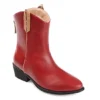 Journee Collection Womens Novva Western Ankle Boot - Red -Shoe Sales Store US 01 303313 00