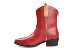 Journee Collection Womens Novva Western Ankle Boot - Red 12 Journee Collection Womens Novva Western Ankle Boot - Red -Shoe Sales Store US 01 303313 03