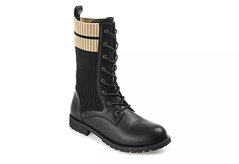 Journee Collection Womens Melei Lace Up Boot - Black 3 Journee Collection Womens Melei Lace Up Boot - Black