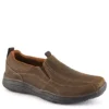 Skechers Mens Dockland Slip On Oxford - Brown -Shoe Sales Store US 01 311272 00