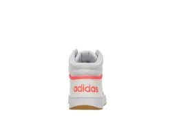 Adidas Womens Hoops 3.0 Mid Top Sneaker - White -Shoe Sales Store US 01 400745 04