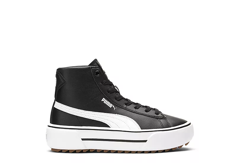 Puma Womens Kaia High Top Platform Sneaker - Black 4 Puma Womens Kaia High Top Platform Sneaker - Black - Image 2