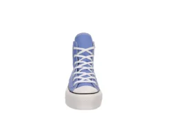 Converse Womens Chuck Taylor All Star High Top Platform Sneaker - Light Blue -Shoe Sales Store US 01 401339 02