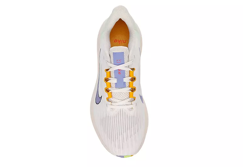 Nike Womens Zoom Winflo 9 Running Shoe - White 8 Nike Womens Zoom Winflo 9 Running Shoe - White - Image 6