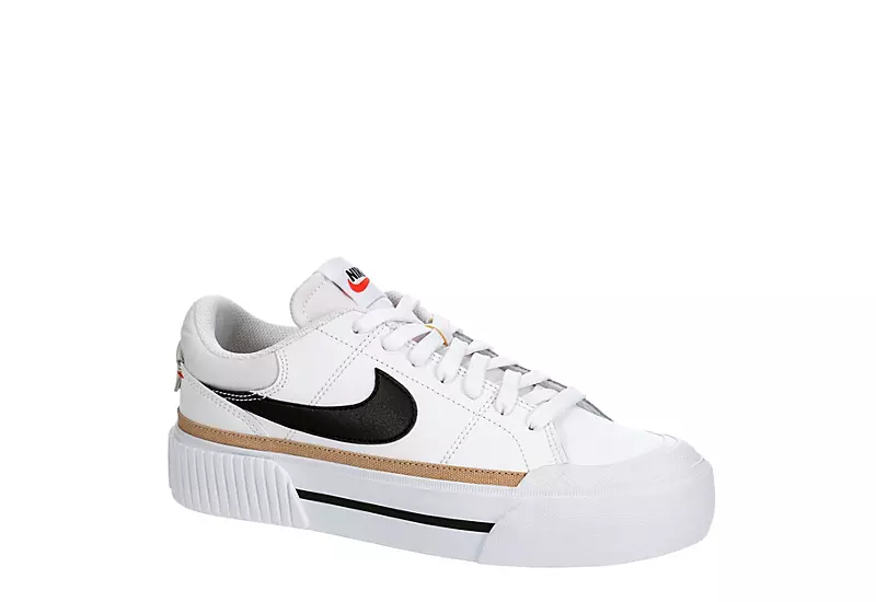 Nike Womens Court Legacy Lift Sneaker - White 3 Nike Womens Court Legacy Lift Sneaker - White
