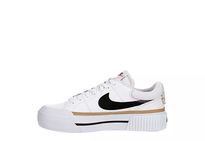 Nike Womens Court Legacy Lift Sneaker - White 6 Nike Womens Court Legacy Lift Sneaker - White - Image 4