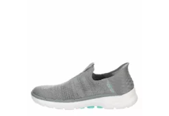 Skechers Womens Go Walk 6 Quick Fit Slip-ins Walking Shoe - Grey -Shoe Sales Store US 01 401390 03