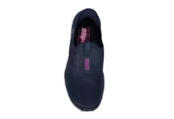 Skechers Womens Go Walk 6 Quick Fit Slip-ins Walking Shoe - Navy -Shoe Sales Store US 01 401391 05