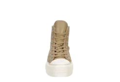Converse Womens Chuck Taylor All Star High Top Platform Sneaker - Khaki -Shoe Sales Store US 01 401482 02