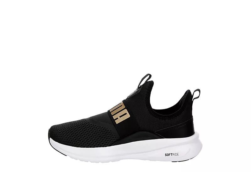 Puma Womens Softride Enzo Evo Slip-on Sneaker - Black 6 Puma Womens Softride Enzo Evo Slip-on Sneaker - Black - Image 4