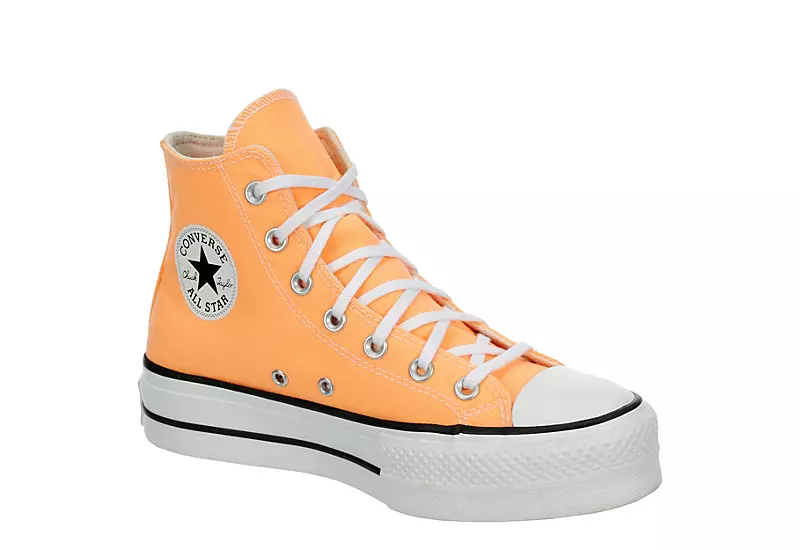 Converse Womens Chuck Taylor All Star High Top Platform Sneaker - Orange 3 Converse Womens Chuck Taylor All Star High Top Platform Sneaker - Orange
