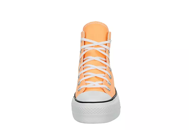 Converse Womens Chuck Taylor All Star High Top Platform Sneaker - Orange 5 Converse Womens Chuck Taylor All Star High Top Platform Sneaker - Orange - Image 3