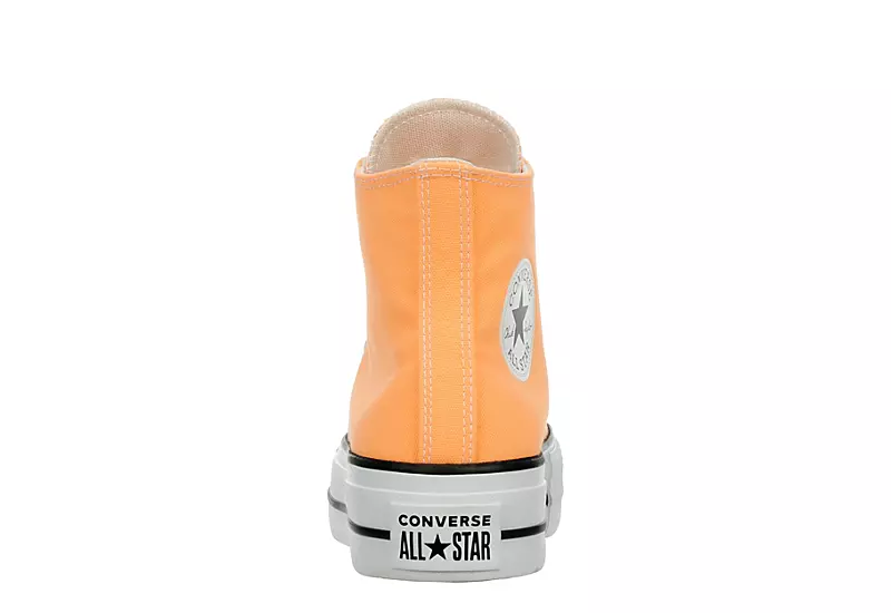 Converse Womens Chuck Taylor All Star High Top Platform Sneaker - Orange 7 Converse Womens Chuck Taylor All Star High Top Platform Sneaker - Orange - Image 5