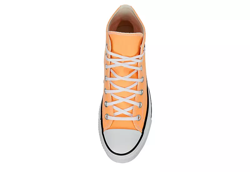 Converse Womens Chuck Taylor All Star High Top Platform Sneaker - Orange 8 Converse Womens Chuck Taylor All Star High Top Platform Sneaker - Orange - Image 6
