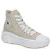 Converse Womens Chuck Taylor All Star Move High Top Sneaker - Stone -Shoe Sales Store US 01 401715 00