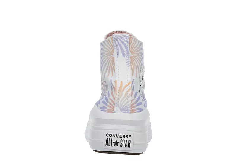 Converse Womens Chuck Taylor All Star Move High Top Sneaker - White 7 Converse Womens Chuck Taylor All Star Move High Top Sneaker - White - Image 5