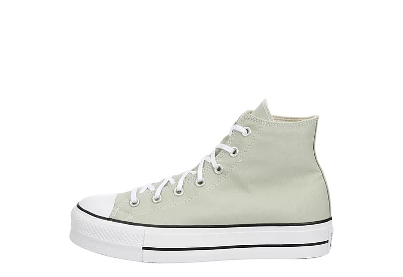 Converse Womens Chuck Taylor All Star High Top Platform Sneaker - Pale Green 6 Converse Womens Chuck Taylor All Star High Top Platform Sneaker - Pale Green - Image 4