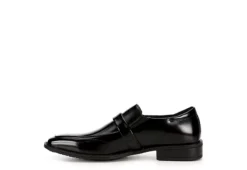 Stacy Adams Mens Abram Moc Toe Bit Slip On Oxford - Black -Shoe Sales Store US 01 420070 03