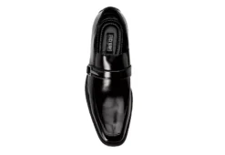 Stacy Adams Mens Abram Moc Toe Bit Slip On Oxford - Black -Shoe Sales Store US 01 420070 05
