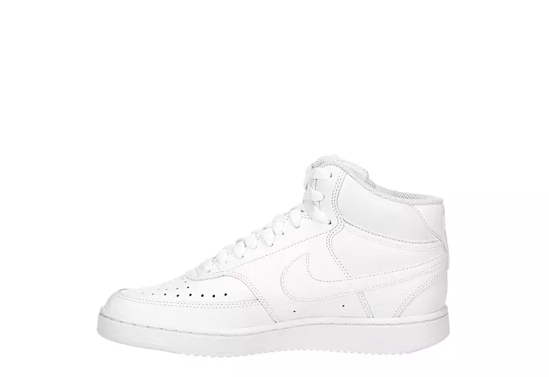 Nike Womens Court Vision Mid Sneaker - White 6 Nike Womens Court Vision Mid Sneaker - White - Image 4