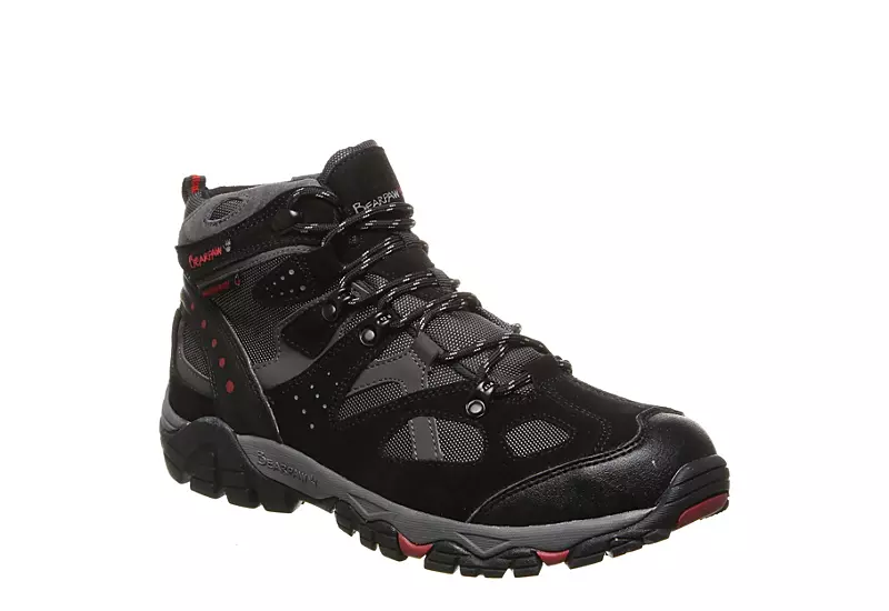 Bearpaw Mens Brock Mid Hiking Boot - Black 3 Bearpaw Mens Brock Mid Hiking Boot - Black