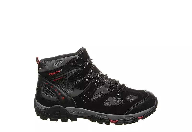 Bearpaw Mens Brock Mid Hiking Boot - Black 4 Bearpaw Mens Brock Mid Hiking Boot - Black - Image 2