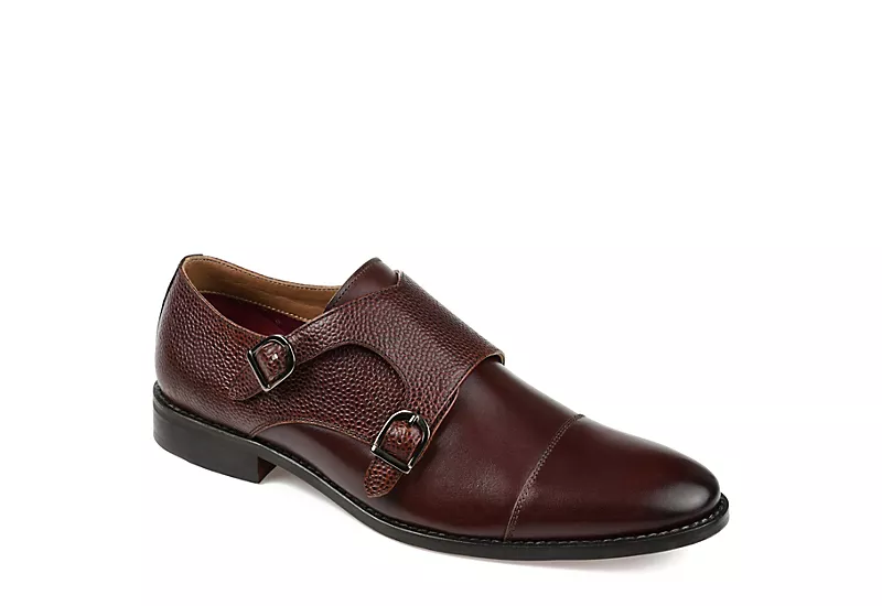 Thomas & Vine Mens Calvin Monk Strap Oxford - Brown 3 Thomas & Vine Mens Calvin Monk Strap Oxford - Brown