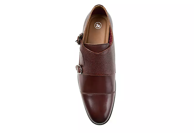 Thomas & Vine Mens Calvin Monk Strap Oxford - Brown 8 Thomas & Vine Mens Calvin Monk Strap Oxford - Brown - Image 6