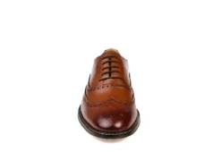 Thomas & Vine Mens Franklin Wingtip Oxford - Cognac -Shoe Sales Store US 01 500761 02