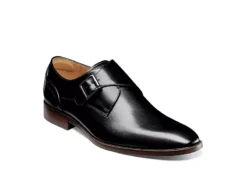 Florsheim Mens Sorrento Plain Toe Single Monk Strap Oxford - Black