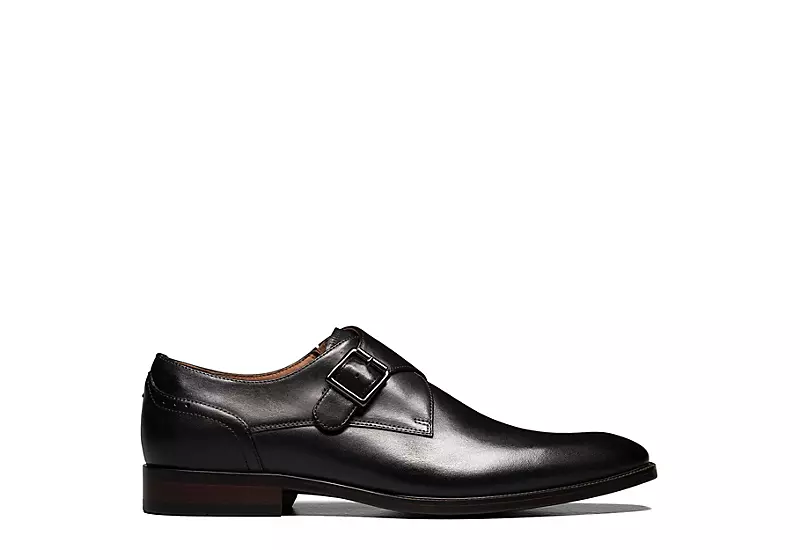 Florsheim Mens Sorrento Plain Toe Single Monk Strap Oxford - Black 4 Florsheim Mens Sorrento Plain Toe Single Monk Strap Oxford - Black - Image 2