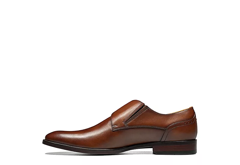 Florsheim Mens Sorrento Plain Toe Single Monk Strap Oxford - Cognac 6 Florsheim Mens Sorrento Plain Toe Single Monk Strap Oxford - Cognac - Image 4