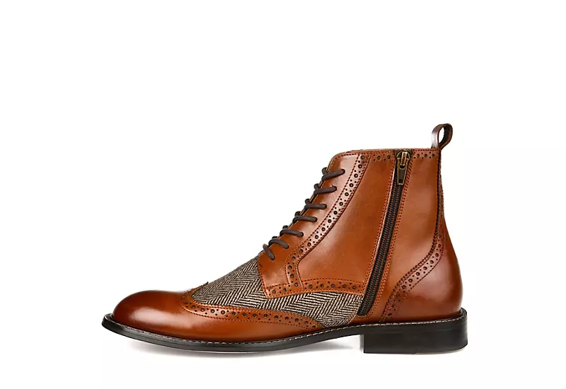 Thomas & Vine Mens Jarett Lace-up Boot - Cognac 6 Thomas & Vine Mens Jarett Lace-up Boot - Cognac - Image 4