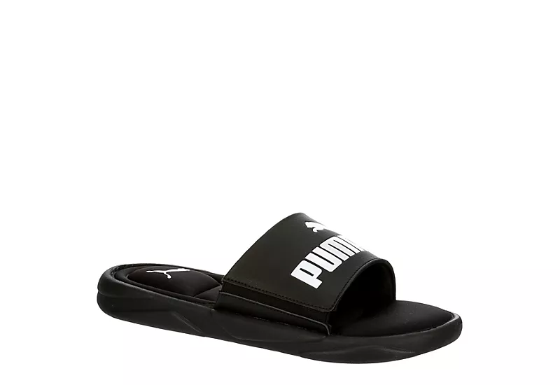 Puma Mens Royal Cat Memory Slide Sandal - Black 3 Puma Mens Royal Cat Memory Slide Sandal - Black