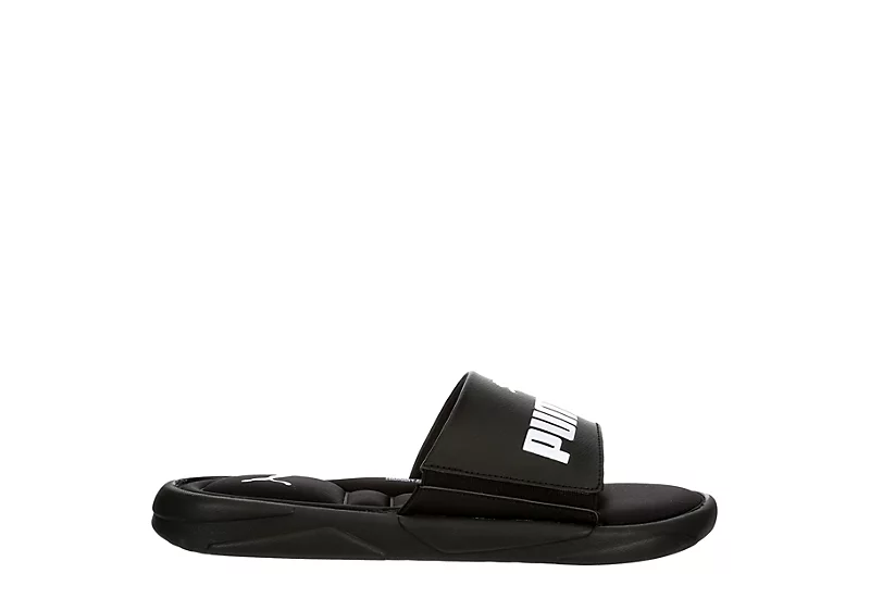 Puma Mens Royal Cat Memory Slide Sandal - Black 4 Puma Mens Royal Cat Memory Slide Sandal - Black - Image 2