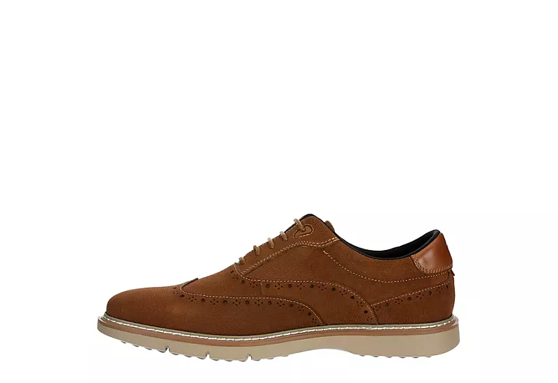 Stacy Adams Mens Swift Wingtip Lace-up Oxford - Cognac 6 Stacy Adams Mens Swift Wingtip Lace-up Oxford - Cognac - Image 4