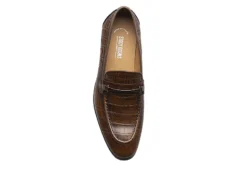 Stacy Adams Mens Ferdinand Moc Toe Slip On Oxford - Cognac -Shoe Sales Store US 01 501552 05