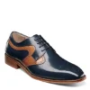 Stacy Adams Mens Palmer Plain Toe Medallion Oxford - Navy 1 Stacy Adams Mens Palmer Plain Toe Medallion Oxford - Navy -Shoe Sales Store US 01 501554 00