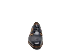 Stacy Adams Mens Palmer Plain Toe Medallion Oxford - Navy -Shoe Sales Store US 01 501554 02