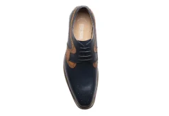 Stacy Adams Mens Palmer Plain Toe Medallion Oxford - Navy -Shoe Sales Store US 01 501554 05