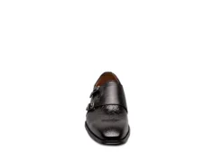 Stacy Adams Mens Torrance Plain Toe Double Monk Strap Oxford - Black -Shoe Sales Store US 01 501558 02