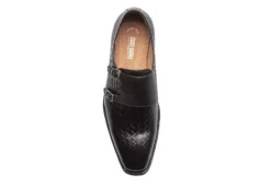 Stacy Adams Mens Torrance Plain Toe Double Monk Strap Oxford - Black -Shoe Sales Store US 01 501558 05