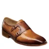 Stacy Adams Mens Torrance Plain Toe Double Monk Strap Oxford - Cognac -Shoe Sales Store US 01 501559 00