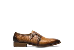 Stacy Adams Mens Torrance Plain Toe Double Monk Strap Oxford - Cognac -Shoe Sales Store US 01 501559 01